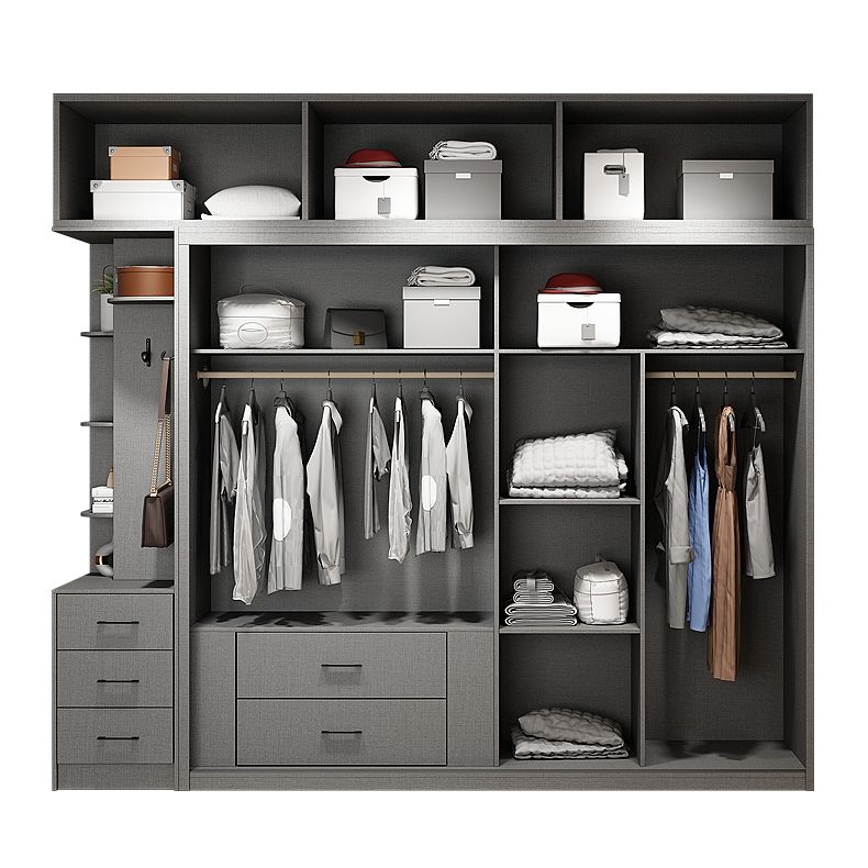 Modern Style Wooden Wardrobe White Colour Wardrobe Closet with Sliding Door