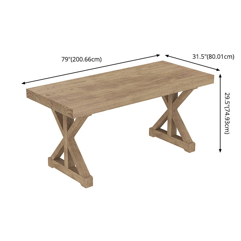 Juego de comedor de casa de campo mesa de altura estándar de madera para comedor