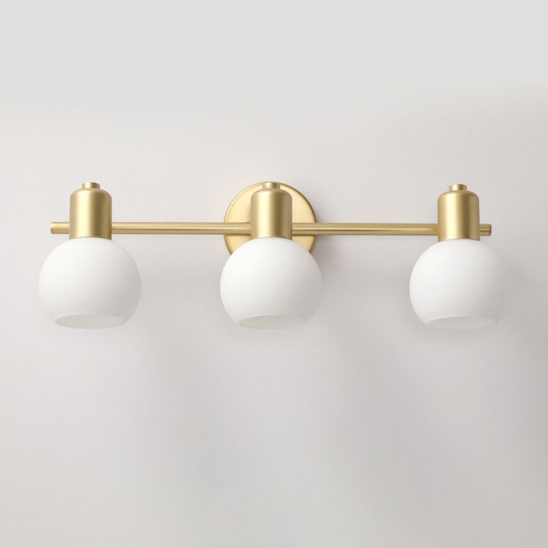 Metal Balls Wall Mounted Light Fixture Modern Style Gold Wall Mounted Light for Bathroom