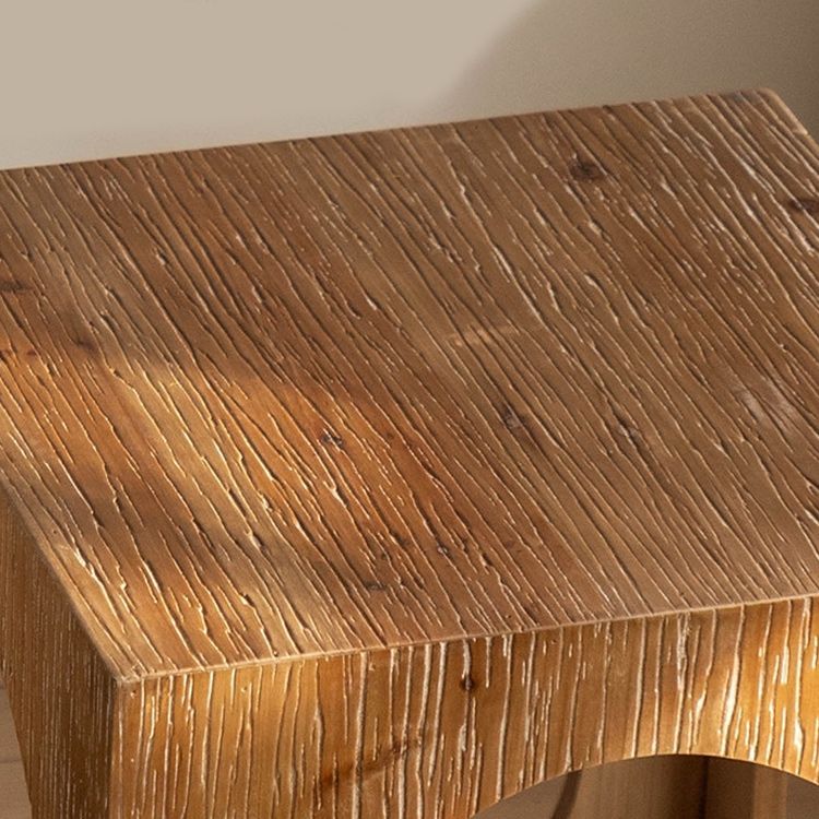 French Country Geometric Wood Coffee Table Distressed Wood Cocktail Table