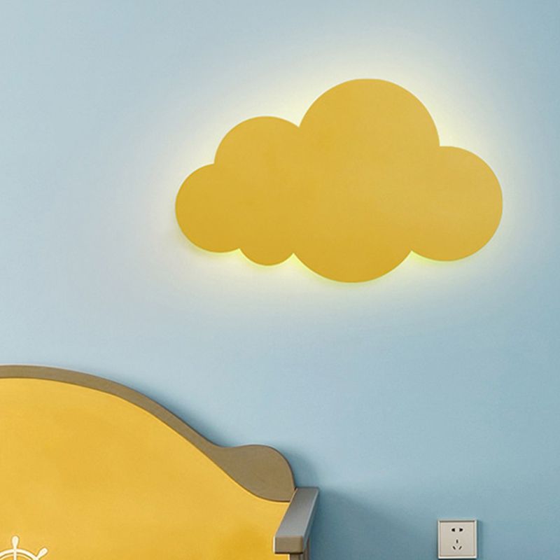 Cloud Shape Macaroon Wall Light Sconce Colorful Acrylic Shade Wall Lamp for Bedroom
