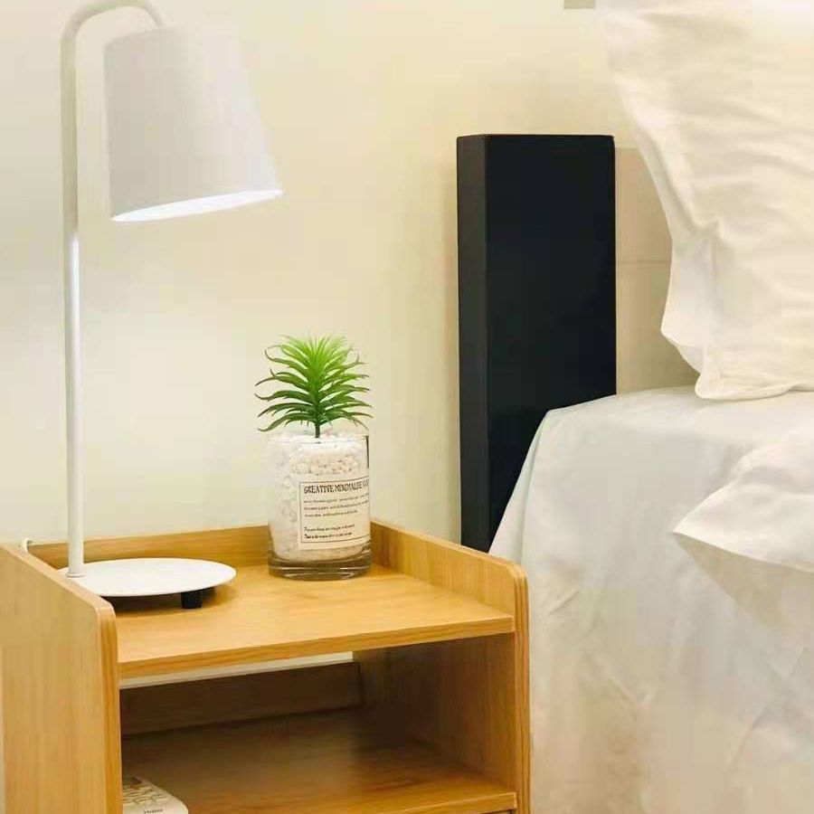 Cylindrical Bedside Reading Book Lamp Metal 1 Head Macaron Style Table Light