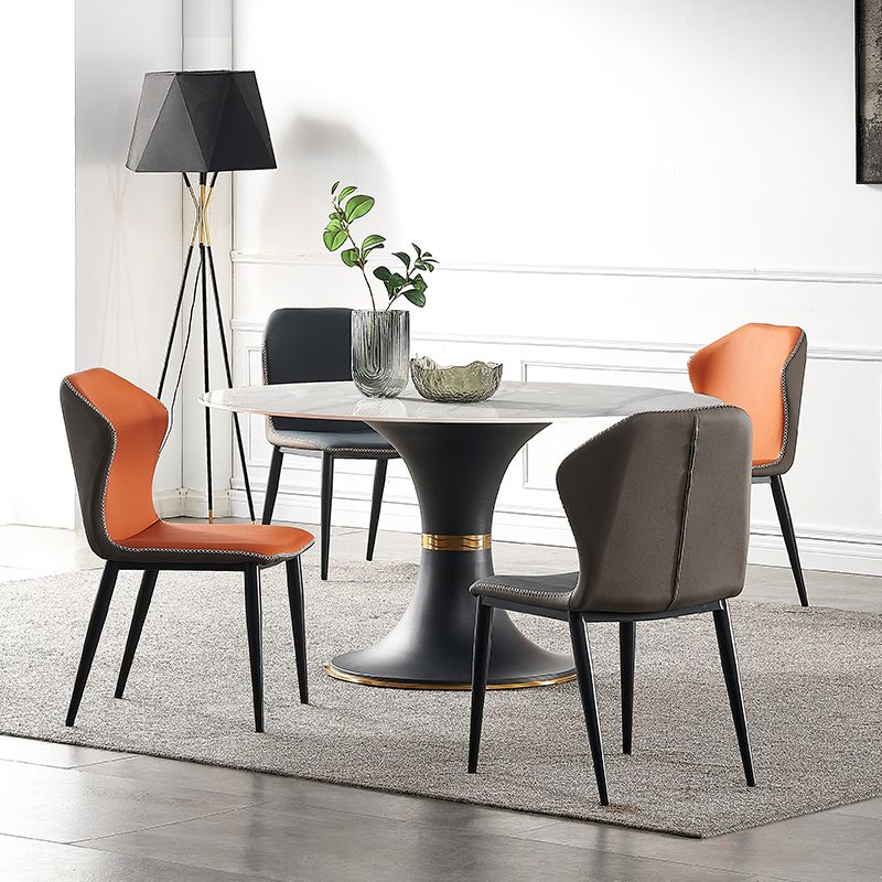 Modern Style Sintered Stone Dining Round Table Set 1/3/4/5/7 Pieces Dining Set