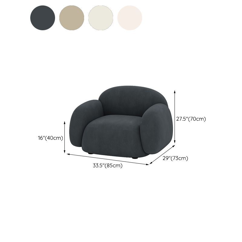 Contemporary Cushions Rolled Arm Living Room Stationary Settee