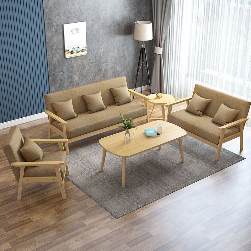 Contemporary Tight Back Standard Square Arm Living Room Settee