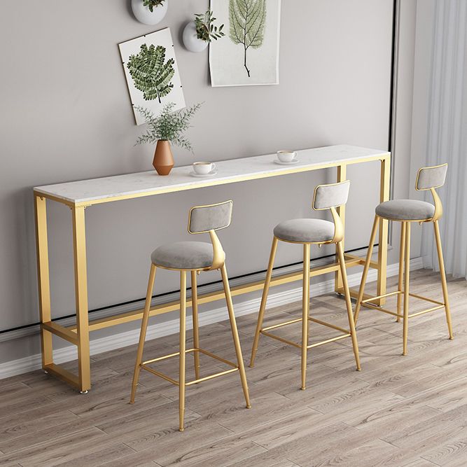 Metal Tall Rectangular Table, Modern Minimalist Commercial Bar Table