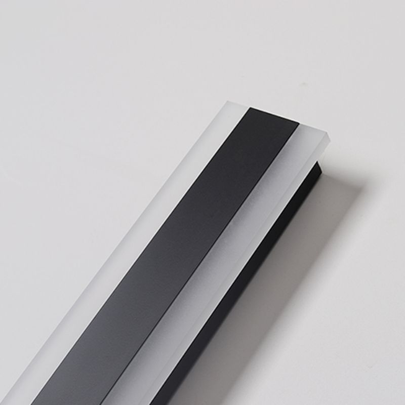 Linearer Schatten moderner Stil Wandleuchten Metall Einleichte Wandmontage Beleuchtung in Schwarz