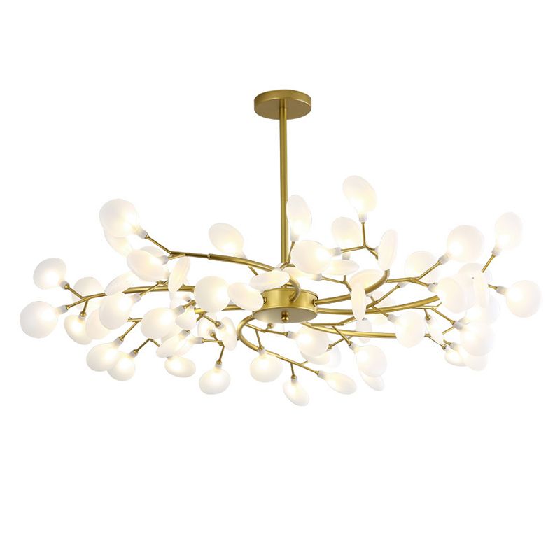 Modern Simple Fireflies Ceiling Chandelier Metal Suspension Light for Bedroom