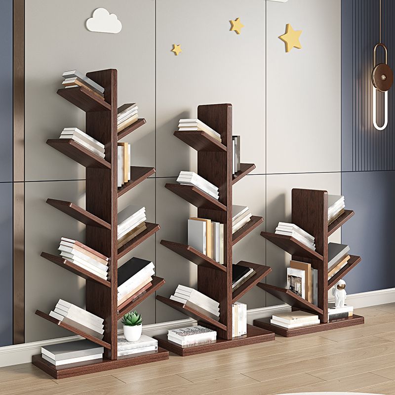 Geometry Rubberwood Bookshelf Modern Bedroom Bookcase with Shelf 22" W X 12" D