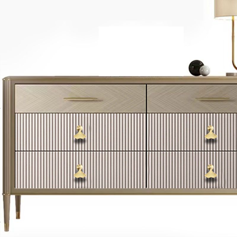 Modern Horizontal Combo Dresser Wood Storage Dresser for Bedroom