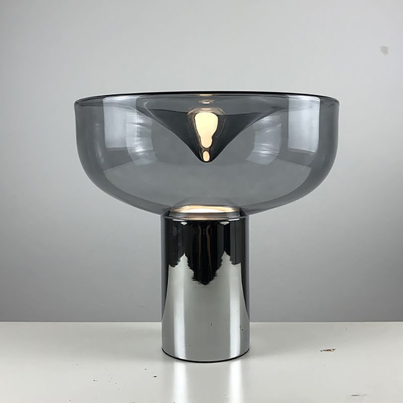 Bowl Night Table Lamps Modern Style Glass 1 Light Table Lamp for Living Room