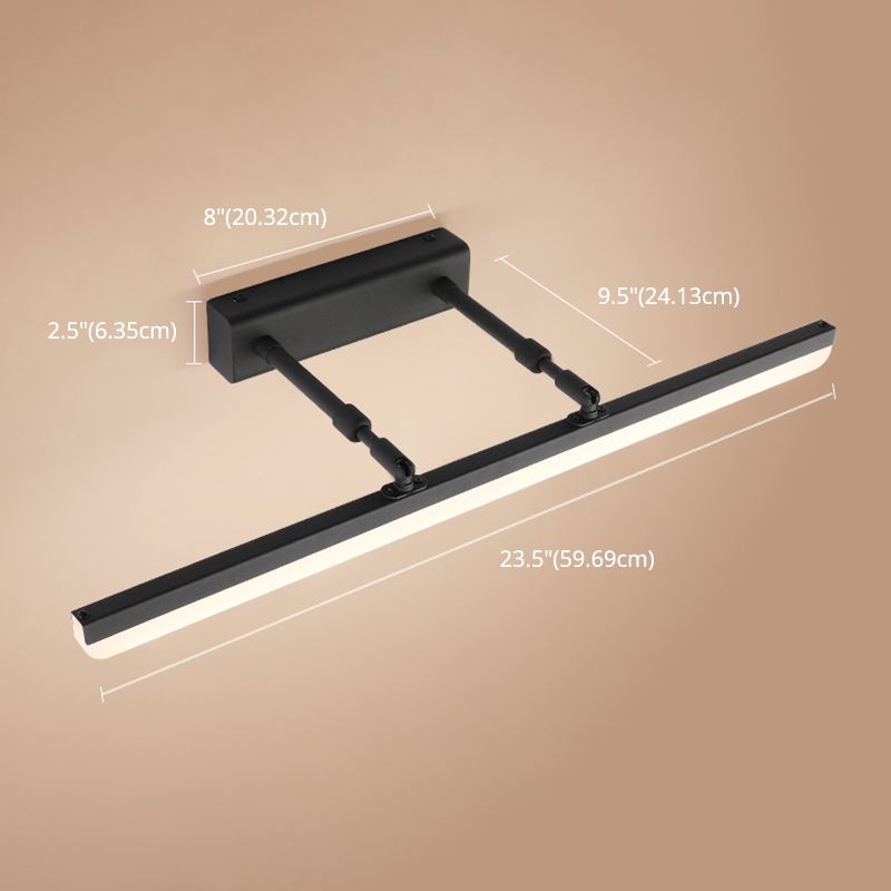 Modern Minimalist Style Linear Vanity Lighting Fixtures Plastic Vanity Sconces