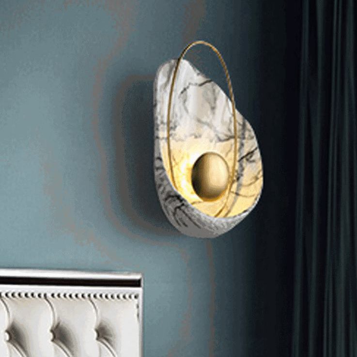 Conchoidal SCONCE LICTE FICTURE Moderne Creative Style Resin 1 Light Sconces