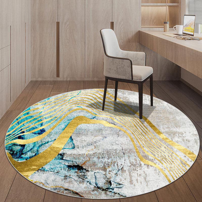 Goud modern tapijt mengsellijn indoor tapijt vlek resistent gebied tapijt voor woonkamer