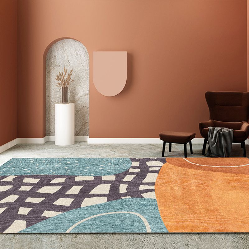 Luxury Houndstooth Print Carpet Polyester Indoor Rug Non-Slip Backing Rug for Living Room