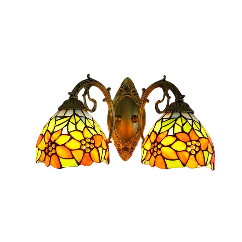 Tiffany Glass Vanity Light Simple Wall Light Sconce for Washroom