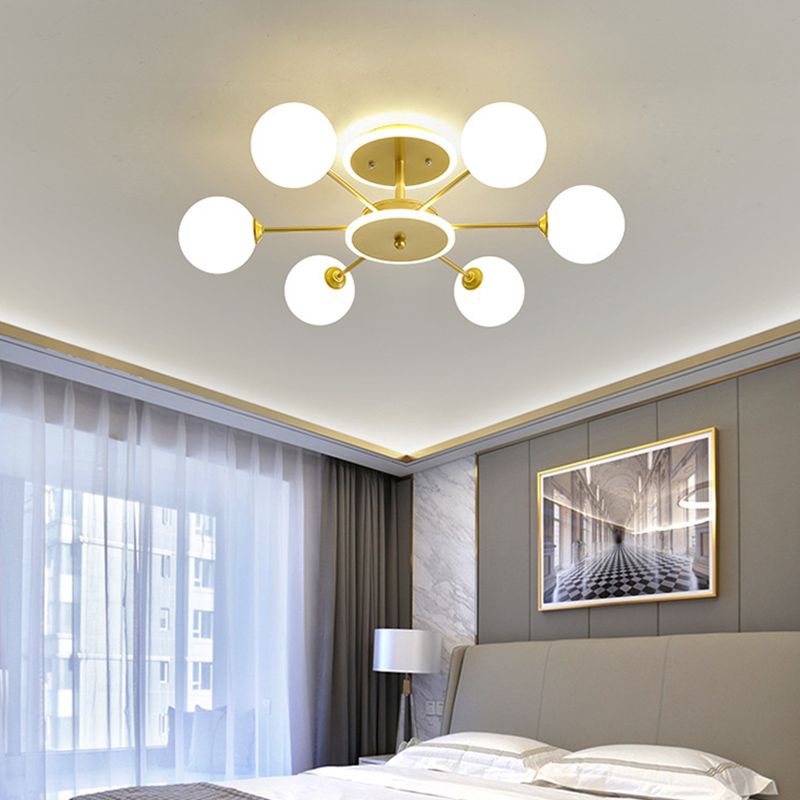 Ball Hanging Light Kit Modern Style Glass Multi Lights Hanging Ceiling Lights