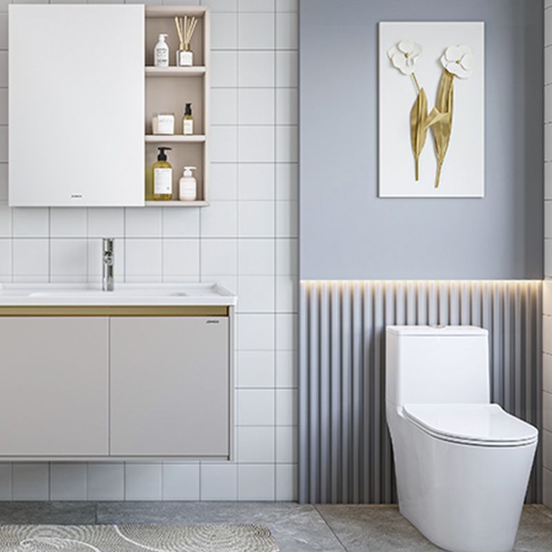 Modern Floor Mount Toilet Slow Close Seat Included Toilet Bowl for Bathroom