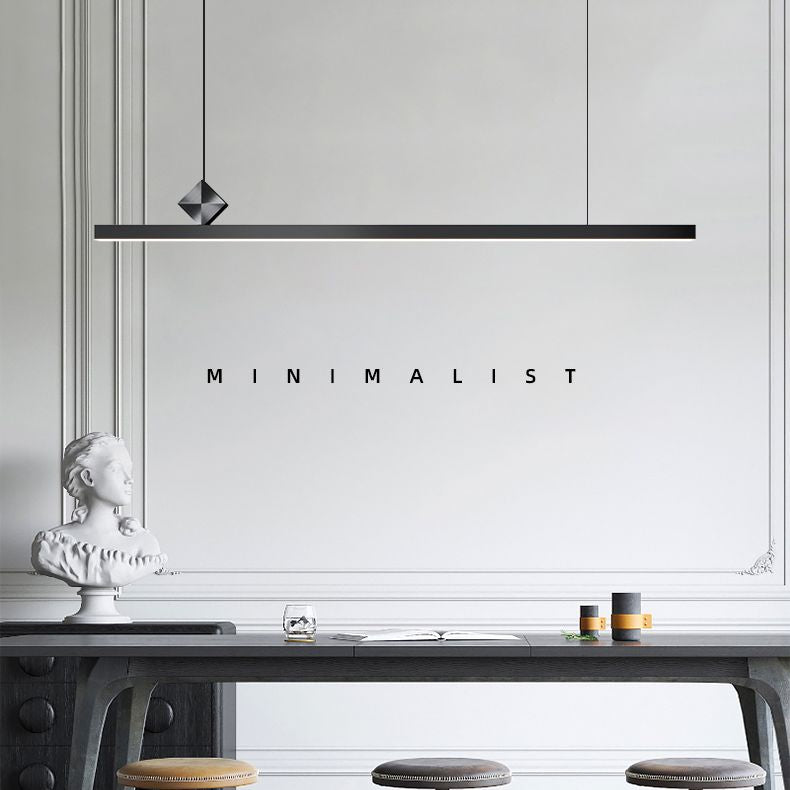 Luci a sospensione contemporanea illuminazione isola lineare Lampada sospesa isola Luce in oro