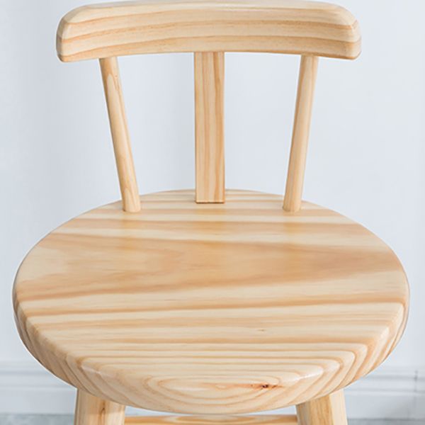 Coffee Shop Modern Simple Barstool Wood 4 Legs Bar Stool with Pedal