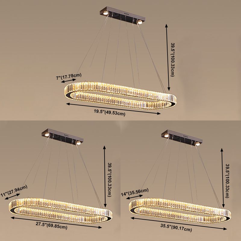Linearer Anhänger Beleuchtung Kronleuchter Licht zeitgenössischer Anhänger Licht für Kücheninselkristall