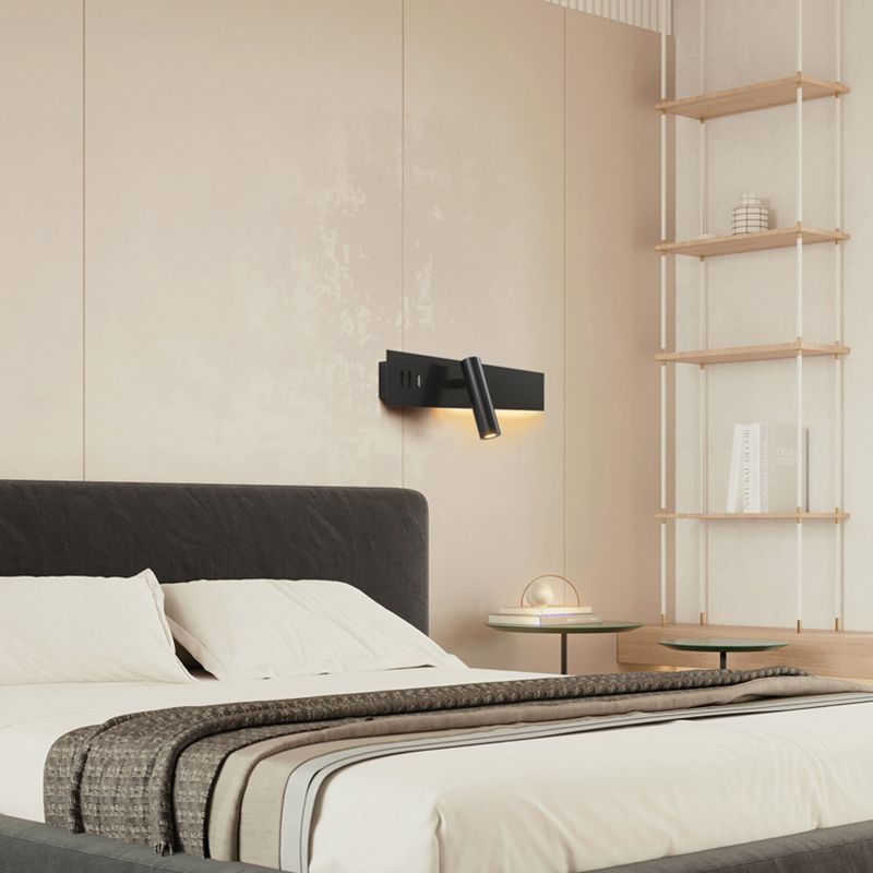 Lámparas de pared LED rectangulares ajustables lámparas de aplanque de metal de estilo moderno