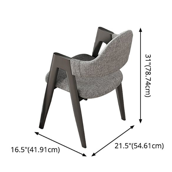 Standard Wood Dining Table with 2 Black Metallic Legs for Dining Furniture