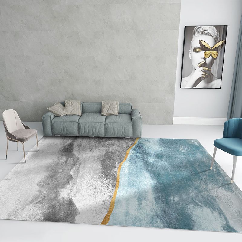 Meerkleurig luxe binnentapijt, polyester, abstracte print, antislip rugtapijt voor woondecoratie