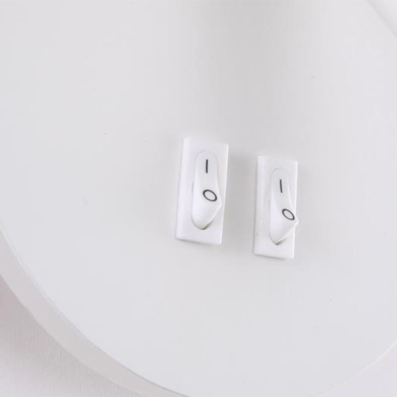 Modern Concise LED Reading Wall Lamp Iron Geometric Wall Light with Acrylic Shade