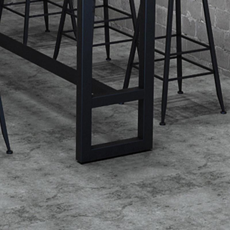 Industrial Solid Wood Bar Table Set 1/2/3/7 Pieces Counter Table with Upholstered Stools