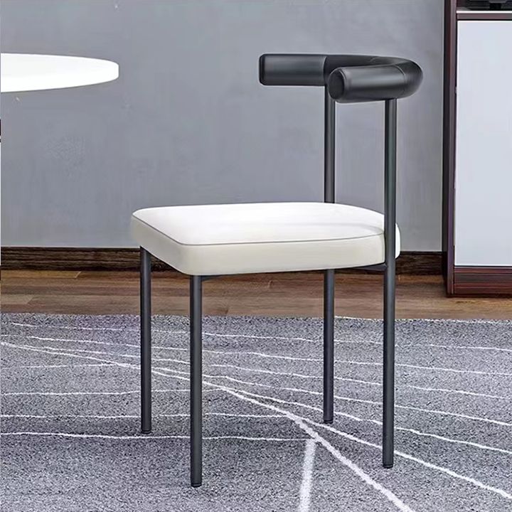 Industrial Style Stool Upholstered Bar Stools with Metal Base