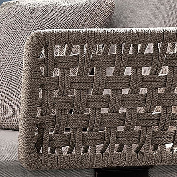 Aluminum Outdoor Patio Sofa Fabric Modern Patio Sofa With Cushions