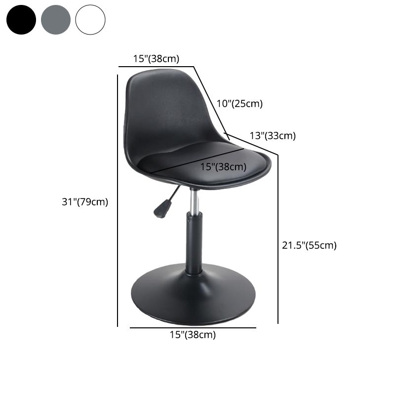 Industrial Upholstered Swivel Bar Stools Low Back  Stools for Home