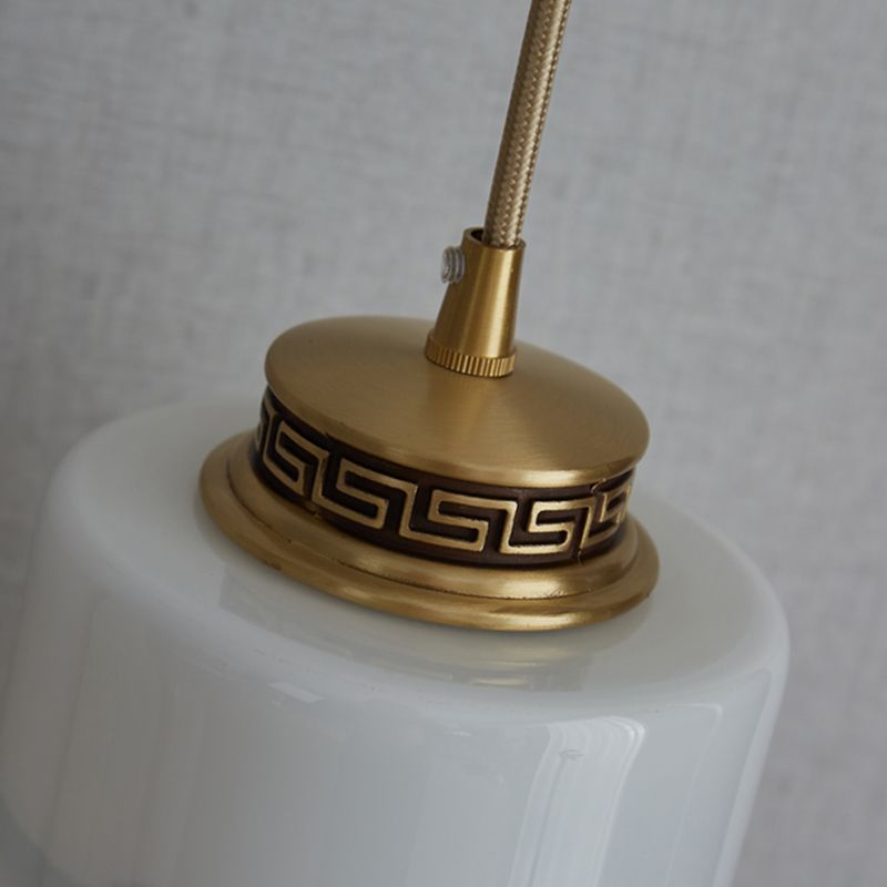 Marble Hanging Lamp, Nordic Cylinder Shade Pendant Lighting for Living Room