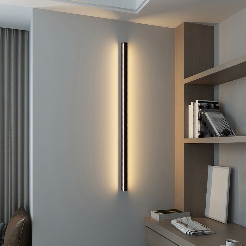 Lámpara de pared de línea delgada minimalista Metálico LED LED Surfate Surf Sponde de pared de la superficie