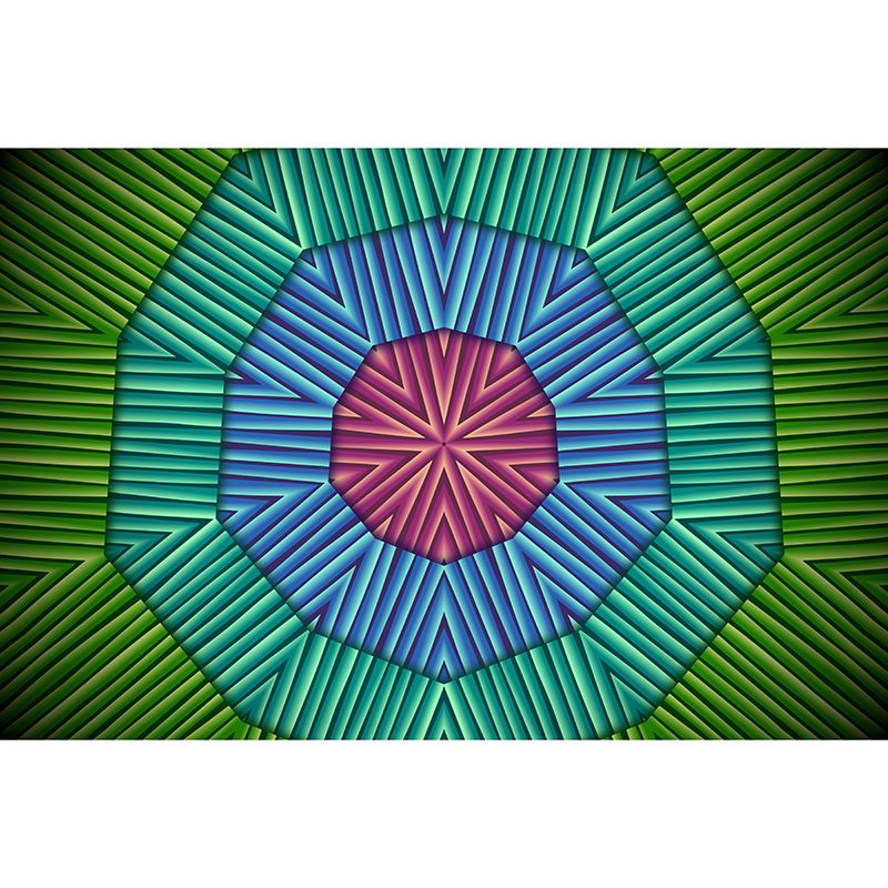 Geometric Illustration Wallpaper Mural Decal Customized Modern Wall Covering for Bedroom