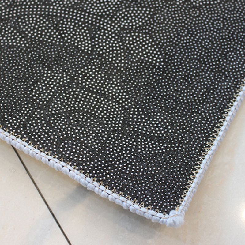 White Modern Rug Pinstripe Polyester Rug Stain Resistant Rug for Living Room