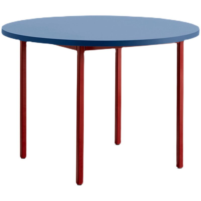 Modern Round Top Dinette Table Metal Base Dining Table for Coffee Shop