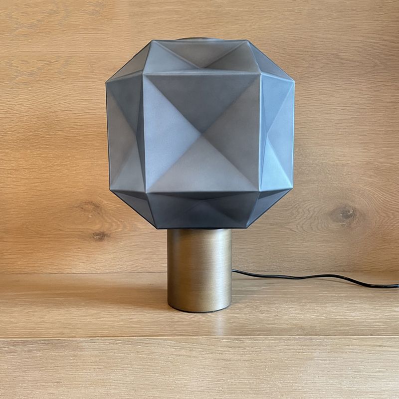 Ultra-modern Simplicity Geometric Table Lamp Hand-Blown Glass Nightstand Lamp for Bedroom