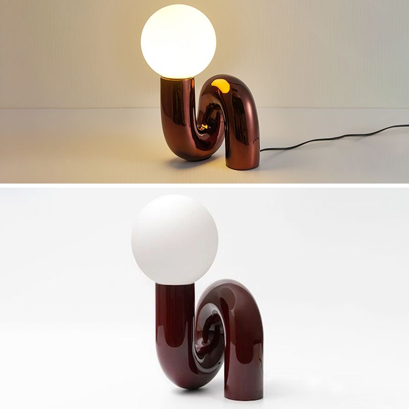 Verre de lampe à table mondiale moderne 1 lumière de table lumineuse