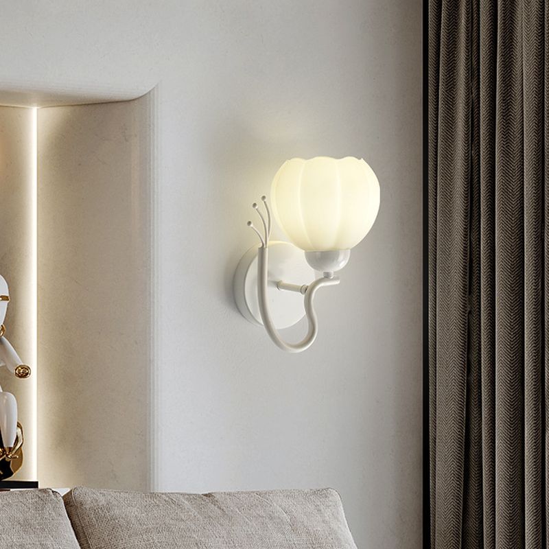 1/2-Light Modernism White Metallic Shaded LED Wall Mounted for Foyer