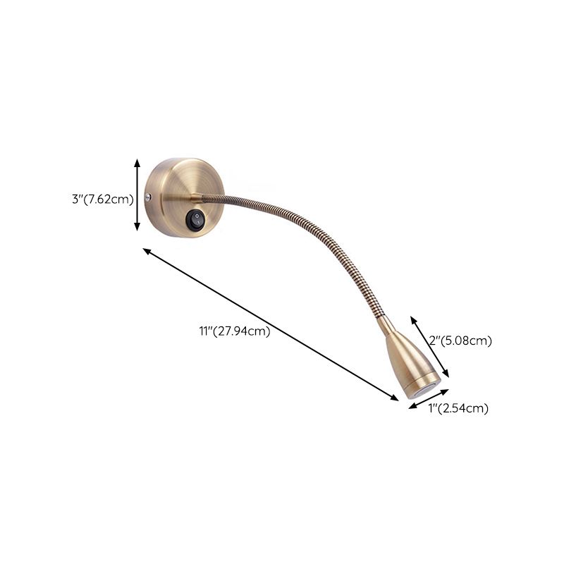 Metal Wall Light Sconces Minimalism 1 Light Wall Mounted Lamp