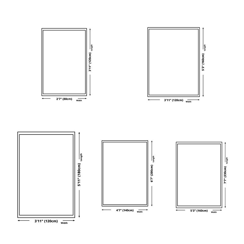 Grey Living Room Area Carpet Modern Geometric Print Area Rug Stain Resistant Area Rug