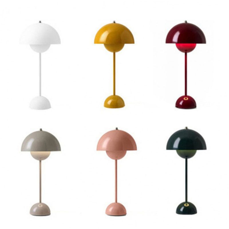 Round Shape Metal Table Lamp Modern Style 1 Light Table Light Fixtures