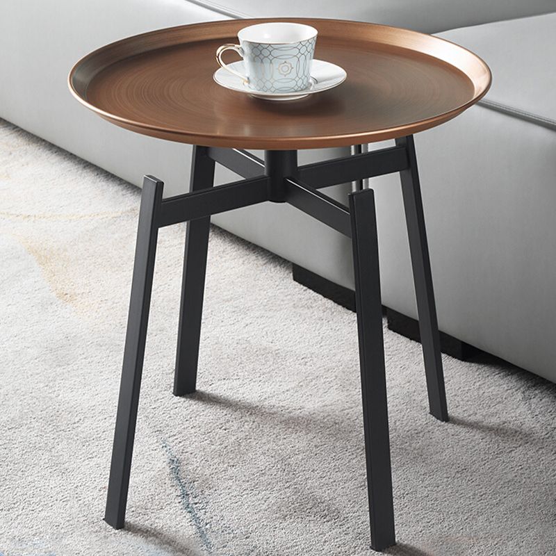 4 Legs Round Corner Table Side Tray Top End Table for Living Room