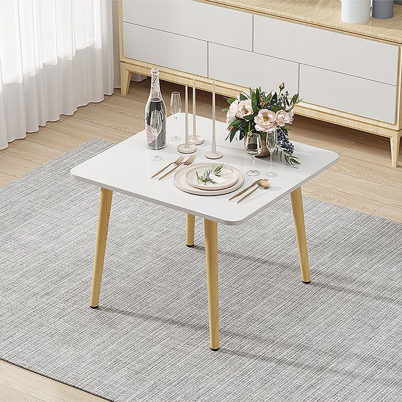 Modern Style Density Plank Wood/white Top Solid Wood Leg Coffee Table