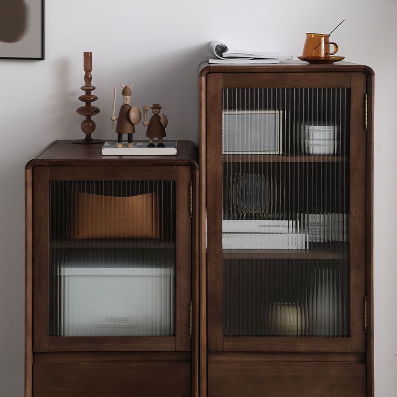 15.75" W Glass 1 - Door and 1 - Drawer Accent Chest, Dover Wood Chest