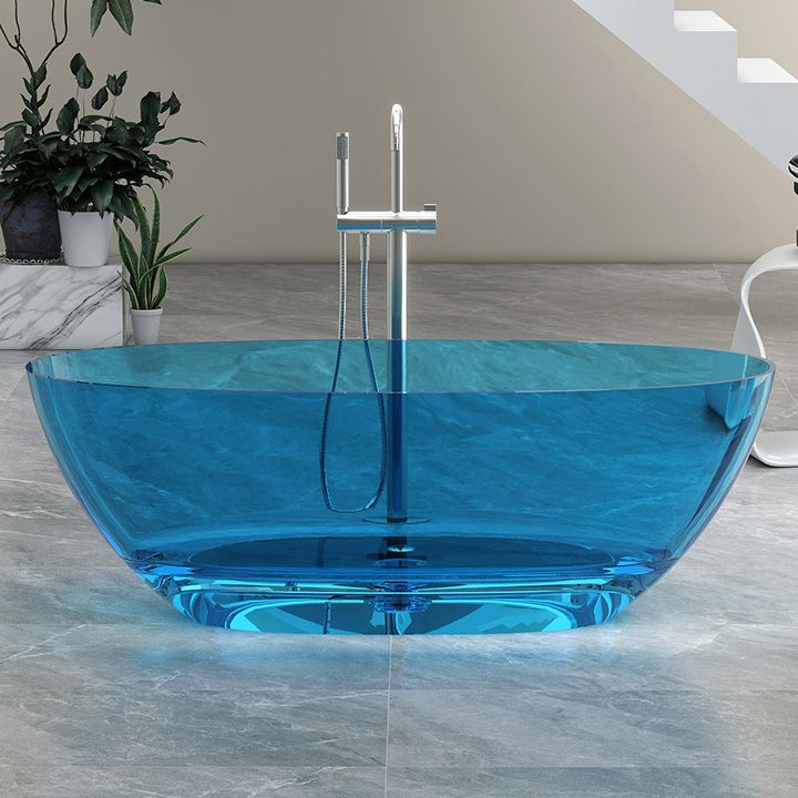 Antique Finish Soaking Bathtub Modern Stand Alone Oval Bath Tub
