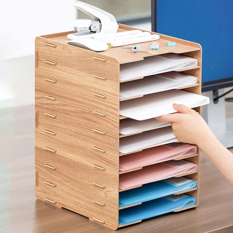 Modern Vertical Filing Cabinet Wooden Frame File Cabinet for Office