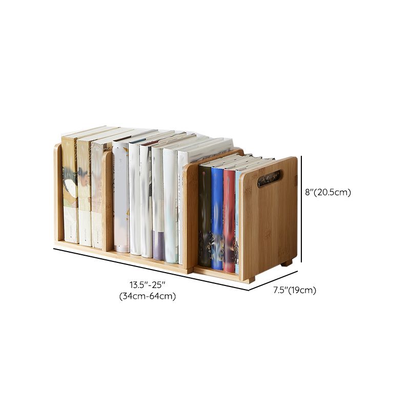 Horizontal Contemporary Bamboo Bookcase Open Back Bookshelf for Home Use